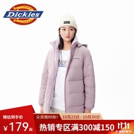 dickies羽绒服 女式双面两穿放羊羔绒羽绒服连帽外套10808 藕紫色 M 充绒量:80g