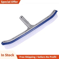 18 Inch Outdoor Pool Wall Brush Swimming Pool Cleaning Tool Aluminum Handle for Pond Spa  Pools Alga