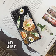 INJOYmall for iPhone 7 / 8 部隊貓吃泡菜 透明 閃亮 流沙手機殼 保護殼