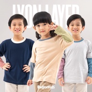 BILABDJOE Lyon Layer Children's Plain T-Shirt, Children's Long T-Shirt, 3 Color Combination, Combico