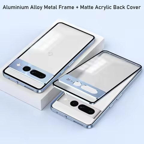 Aluminium Alloy Metal Magnetic Case For Google Pixel 7 Pro 7A Matte Acrylic Back Cover For Google Pi