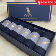 ❁BGM POLO MEN SOCKS 6IN1 BOX-BP-MSC370B6IN1-CRF✲