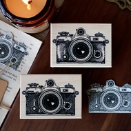 輕復古風 手賬印章 紅橡膠 全楓木