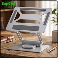 MagiDeal Metal Laptop Stand with Docking Station Adjustable Multiport Adapter Stable Computer Riser 