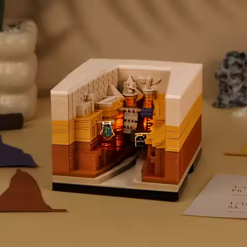 Omoshiroi Block 2026 Calendar 3D Notepad Diagonal Alley 264Sheet Diy House Memo Pad Led Lights Paper