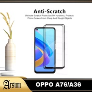 LAYAR OPPO A76 Tempered Glass Screen PROMO A36 Front Screen Protector (Full Glue Full Screen)
