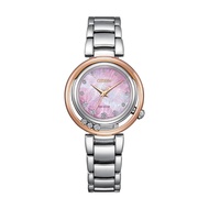 CITIZEN ECO-DRIVE PINK DIAL SILVER STAINLESS STEEL STRAP WOMEN WATCH EM1114-80Y