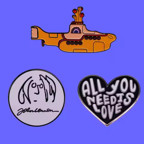 Classic Rock Band Logo Music Group Badge Cartoon Interesting Music Songs Brooch Hoodie Pin Decoratio