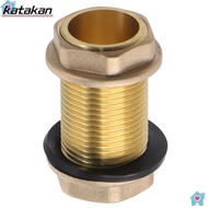KATAKAN Tube Adaptor, G1/2 G3/4 G1 Male Brass Bulkhead Fitting, Water Tank Joint Tube Connector Wate