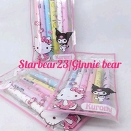 Hk cat character ballpoint pen economy package (6 pieces)