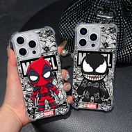 Marvel Deadpool Venom Captain America Groot Cute Clear Phone Case For Samsung A56 5G A55 A54 A52S A1