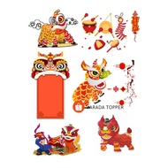Barongsai/birthday Topper IMLEK BARONGSAI Free Custom Name/Birthday Cake Decoration GONG XI FA CAI