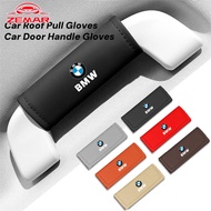 1/2Pcs BMW Car Roof Pull Gloves Armrest Handle Protector Cover Car Inter Door Leather Handle Gloves 
