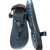 รองเท้าแตะวิ่ง รุ่น challenge แบรนด์ แตะอีลิท Elite Sandals [ สีดำ สายสีดำ ] นุ่มแน่นและsupport ดี ม