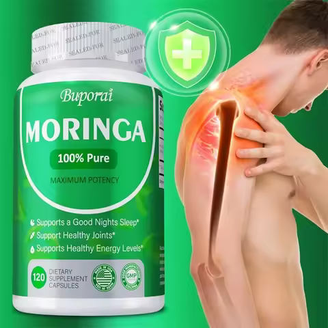 Moringa Capsules - Promote Bone, Joint, Immune Health | Enhance Energy, Endurance, Concentration - 1