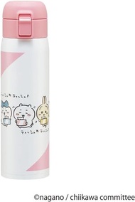 日本直送 - Chiikawa 吉伊卡哇 一按式保溫瓶 480ml ( Pink - Skater) 水壺 水瓶 水樽 便攜戶外運動旅外郊外保溫保暖 保溫壺杯瓶樽 平行進口