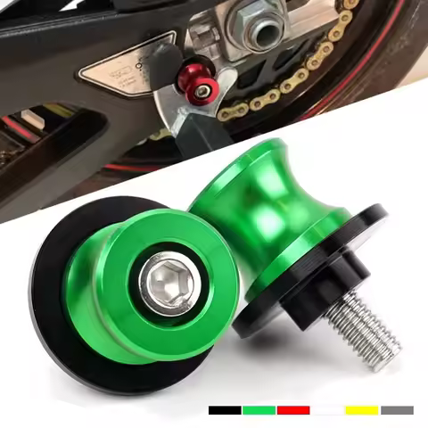 2pcs M8 Swingarm Spools For Kawasaki Ninja 400 650 500 Z900 Z650 Z500 Z1000SX Z800 ZX6R ZX10R Motorc