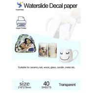 Waterslide Decal Paper Inkjet Clear Transparent Water Transfer Papers Water Slide Decal Foil Tansfer