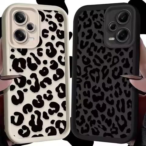 Black Leopard Print Phone Case for Xiaomi Redmi A5 A4 A3 A3X A2 A1 Plus 13X Redmi K80 Ultra K70 K70E