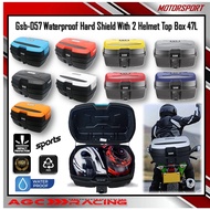 Motorcycle GSB-057 Waterproof Hard Shield With 2 Helmet Top Box 47L