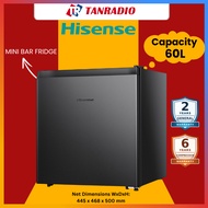 Hisense 60L Mini Bar Black Colour / Single Door Fridge | 60L - 205L Refrigerator 冰箱 Peti Sejuk Hitam