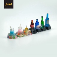 [SG Stock] Resin Artisan Keycap Translucent Light-Transmitting Cute Customized Soda Bubble Tea Juice