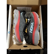 2023New Best Price HOKA ONE ONE Bondi8 Black Grey Red Shock Absorption Running shoes FS8G