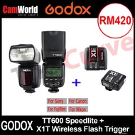 GODOX TT600 Speedlite + X1T Wireless Flash Trigger ( For NIKON ,CANON FUJI & SONY )