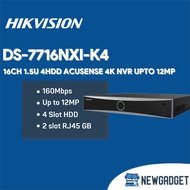 HIKVISION DS-7716NXI-K4 16CH 1.5U 4HDD ACUSENSE 4K OFFICIAL 12MP UPTONVR