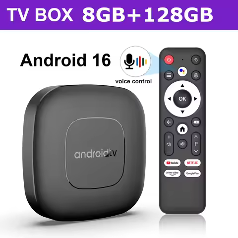 2025 New Smart Home Theater TV Box T1 Android 16 RK3518 Google Assistant Netflix Streaming 8G128G BT
