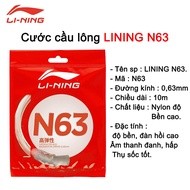 Genuine LINING N63 badminton racket, diameter 0,63mm, length 10m