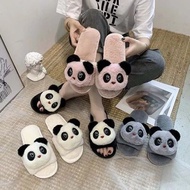 Panda Doll Fur Slippers