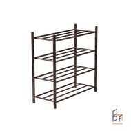 Rak Kasut Almari Sepatu Besi Kukuh 3 / 4 Tiers Metal Shoe Rack Rak Kasut Besi Tebal Tahan Shoes Organizer Rak Bertingkat