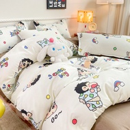 ชุดผ้าปูที่นอน Crayon Shin-chan 4 in 1 ปลอกผ้านวม+ผ้าปูเรียบ+ปลอกหมอน ชุดเครื่องนอน 3 ฟุต 5ฟุต 6ฟุต