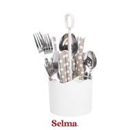 Selma Set 16 Pcs Cutlery Set With Container - Grey Cutlery Set Cutlery Set Cutlery Spoon Fork Cutler
