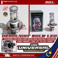 Bulb LED ROKER H4 BS Mentol Universal Use T19 6000K LED Head Lamp Bulb Lens Depan Light Super White 