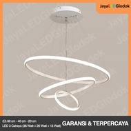 Lampu Gantung Minimalis Led Bulat 3 Ring Hias