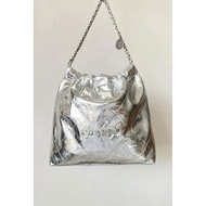 CHANEL 22Bag Silver Really Fashionable Elements Latest 22bag Metallic Silver Garbage Bag Really Too 