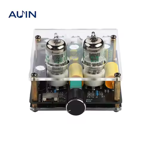 AUIN Upgraded 5654 Tube Preamplifier Amplifiers HiFi Tube Preamp Bile Buffer Auido Amp Speaker Sound