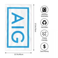 AIG Logo Absorbent Towel Square Towel Face Towel Beach Hand Towel Bath Towel Towel Running Fitness Y