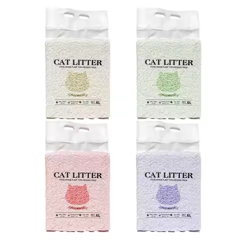Tofu Cat Litter 2kg Low Dust Clumping Plant Based Kitty Litter Odor Control Biodegradable Cat Suppli