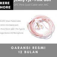 Jcally PJ2 5N OFC Pink Gold Earphone Cable KZ EDX ZST ZSN ZS10 Pro Latest SDJ