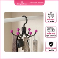 Combo of 5 360 Rotating Hangers - 6 Marble Flower Branches - Convenient Hangers, Save Space for Hang