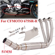 Slip On For CFMOTO 675SR 675SR-R 675NK 2024 2025 Motorcycle Exhaust Muffler Escape 675SR Exhaust Fro