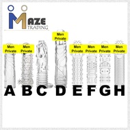 [MAZE TRADING] Reusable Condom Silicone Crystal Spike Dotted Condom Men Sleeve Condom Sex Toy Kondom