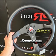 1:1 MUGEN STEERING Wheel Alcantara Suede / Leather 14 Inch 350mm Universal High Quality DC5 Type R h