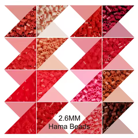 2.6mm Mini Beads 1000PCS Red Colors Pixel Art Fuse Beads for Kids Gift Hama Beads Diy Puzzles Iron B