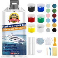Marine Fiberglass Repair Kit, Color Matching Gel Coat Repair Kit for Boats, Gelcoat Repair Kit for F