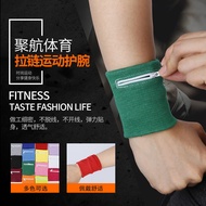 Fitness Athletic Wristguards Adult Zipper Wrist Guard Pressure Personality Wrist Guard Change and Key Wrist Bag