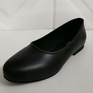 Ladies PVC Flat Formal Shoes / Kasut PVC Formal Perempuan / College Ladies Black Shoes / Kasut Pelaj